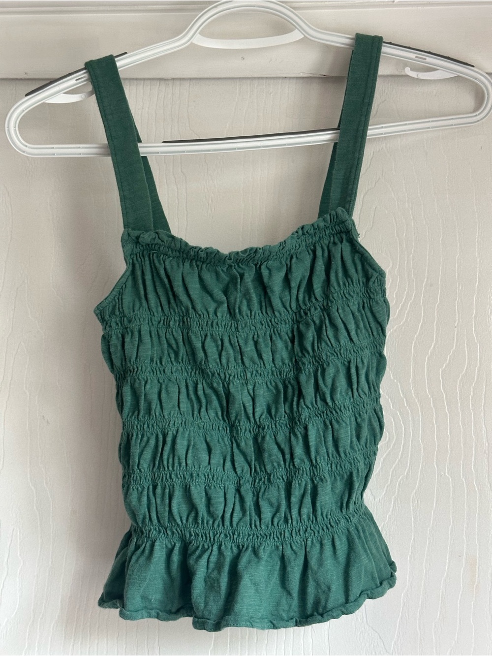 Universal Thread Green Smocked Peplum Tank